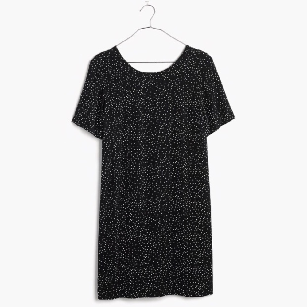 Madewell zip back dress in dot scatter